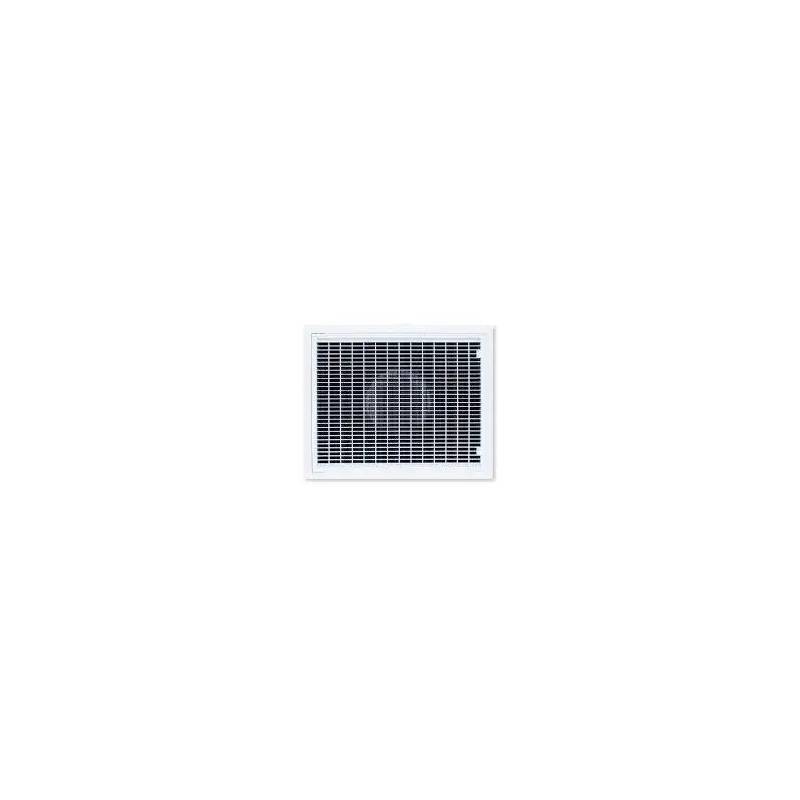 Tecnosystemi Griglia di ripresa apribile in plastica ABS bianca con filtro estraibile e plenum integrato 730x410