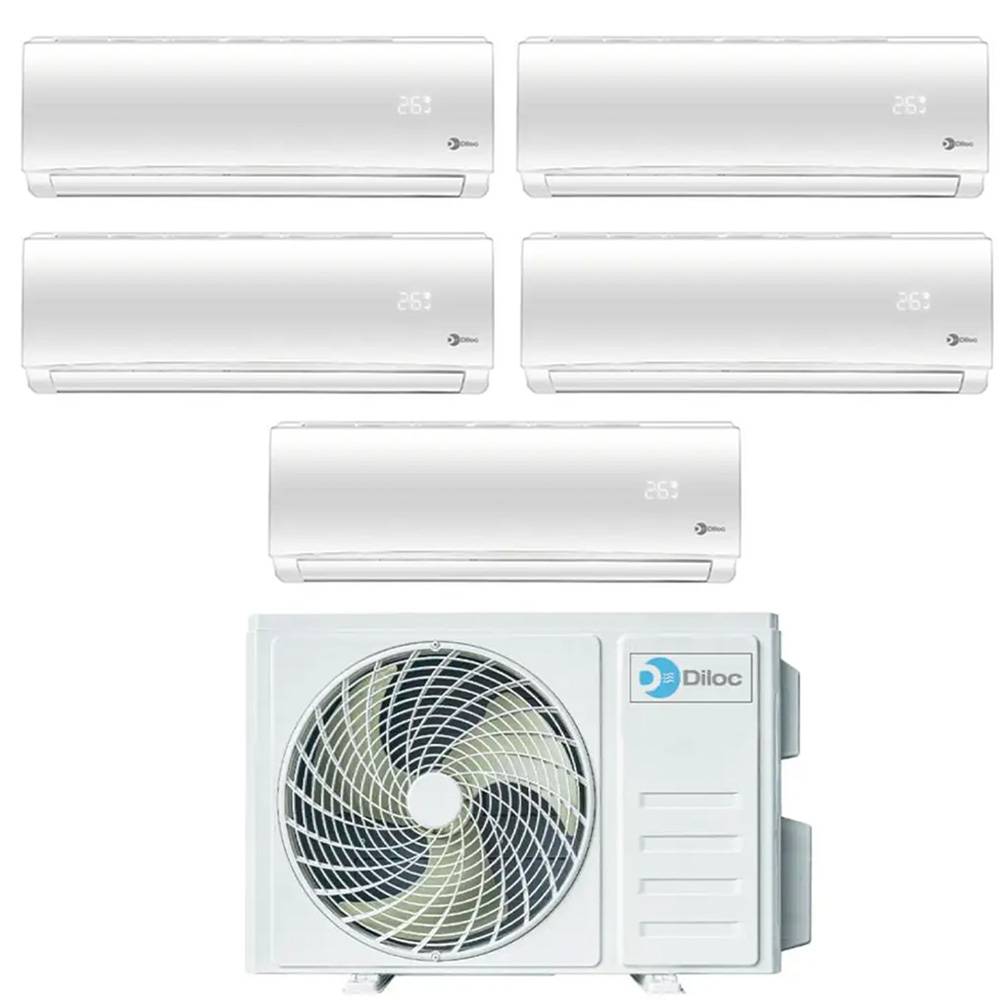 Climatizzatore Inverter Diloc Over penta split 9000+9000+12000+12000+12000 Btu FREEDOM500 R 32 A++ Wi-fi Opzionale