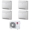 Climatizzatore a console LG quadri split da 9000+9000+9000+12000 btu UQ09F+UQ12F Wifi inverter R32 A++ MU4R25