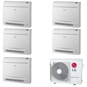 Climatizzatore a console LG penta split da 9000+9000+9000+9000+12000 btu UQ09F+UQ12F inverter R32 A++ MU5R40 Wifi