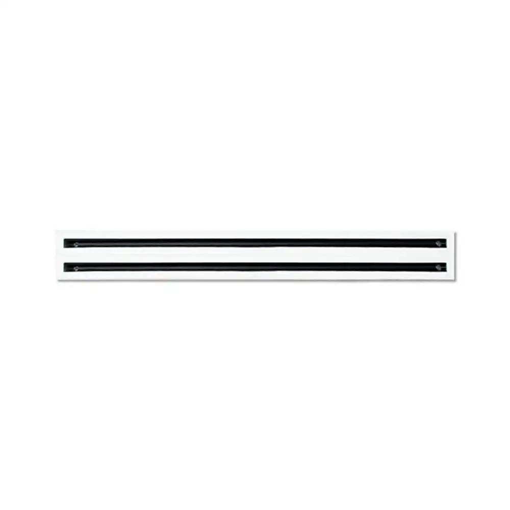 Diffusore Lineare a fessure a 2 Feritoie in Alluminio verniciato bianco L.800 LS-B-02800