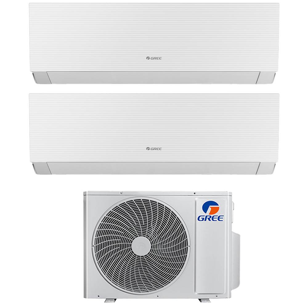 Condizionatore dual split con inverter da 9000+12000 Gree Clivia White Wifi in A++ con R32 GWHD(36)NK6OO