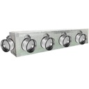 Plenum in poliuretano espanso a 5 uscite con serrande motorizzate da 160 o 200 mm