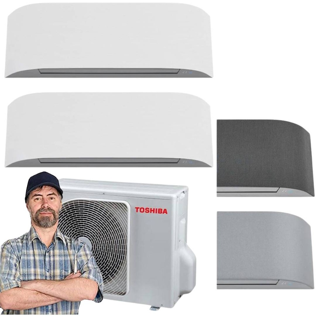 Climatizzatore Toshiba Haori dual split 10000+13000 10+13 Btu RAS-2M14G3AVG-E inverter in R32 in A+++ Wifi con installazione