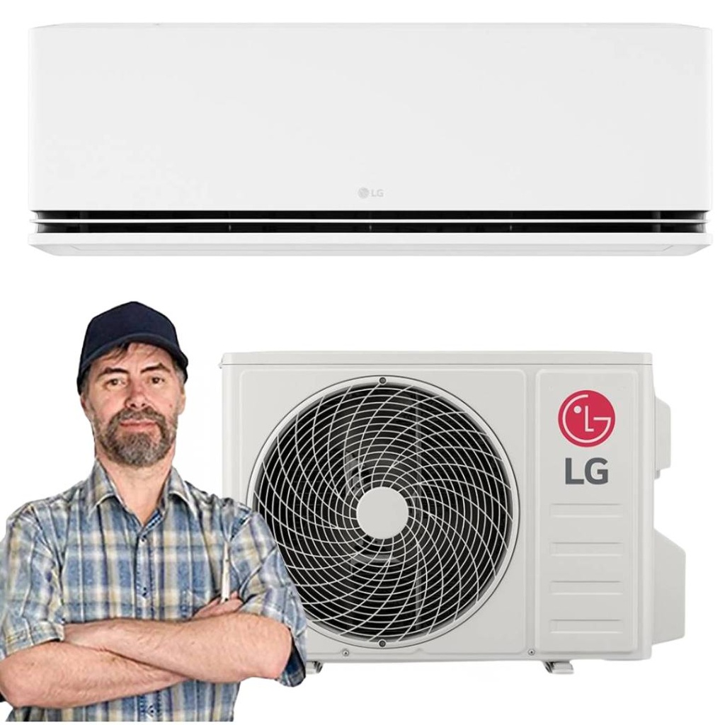 Climatizzatore monosplit LG da 12000 Btu DUALCOOL Deluxe H12S1D.NS1 Inverter con WiFi in R32 in classe A+++ con installazione