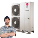 Pompa di calore idronica inverter LG Therma V monoblocco S da 12 Kw HM121MR.U34 aria-acqua con installazione