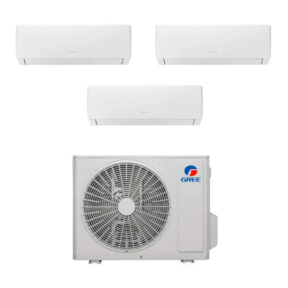 Condizionatore trial split con inverter da 9000+9000+12000 Gree Pular Wifi in A++ con R32 GWHD(28)NK6OO