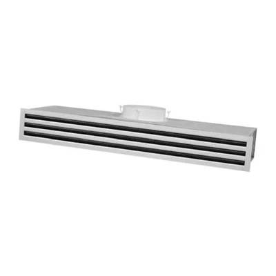 Lindab Diffusore lineare KLSRP1DR da 600 mm a 1 feritoia con deflettore centrale orientabile e due ponti per climatizzatori