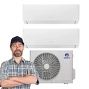Condizionatore dual split con inverter da 9000+12000 Gree Pular Wifi in A++ con R32 GWHD(14)NK6OO con installazione