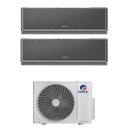 Condizionatore dual split con inverter da 9000+9000 Gree Airy Black Wifi in A++ con R32 GWHD(24)NK6OO