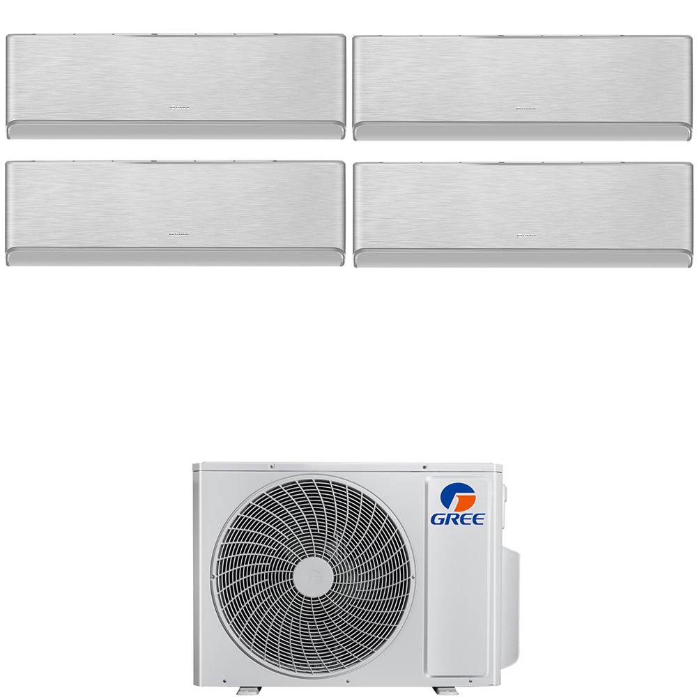 Condizionatore quadri split con inverter da 9000+9000+12000+12000 Gree Airy Silver Wifi in A++ con R32 GWHD(36)NK6OO