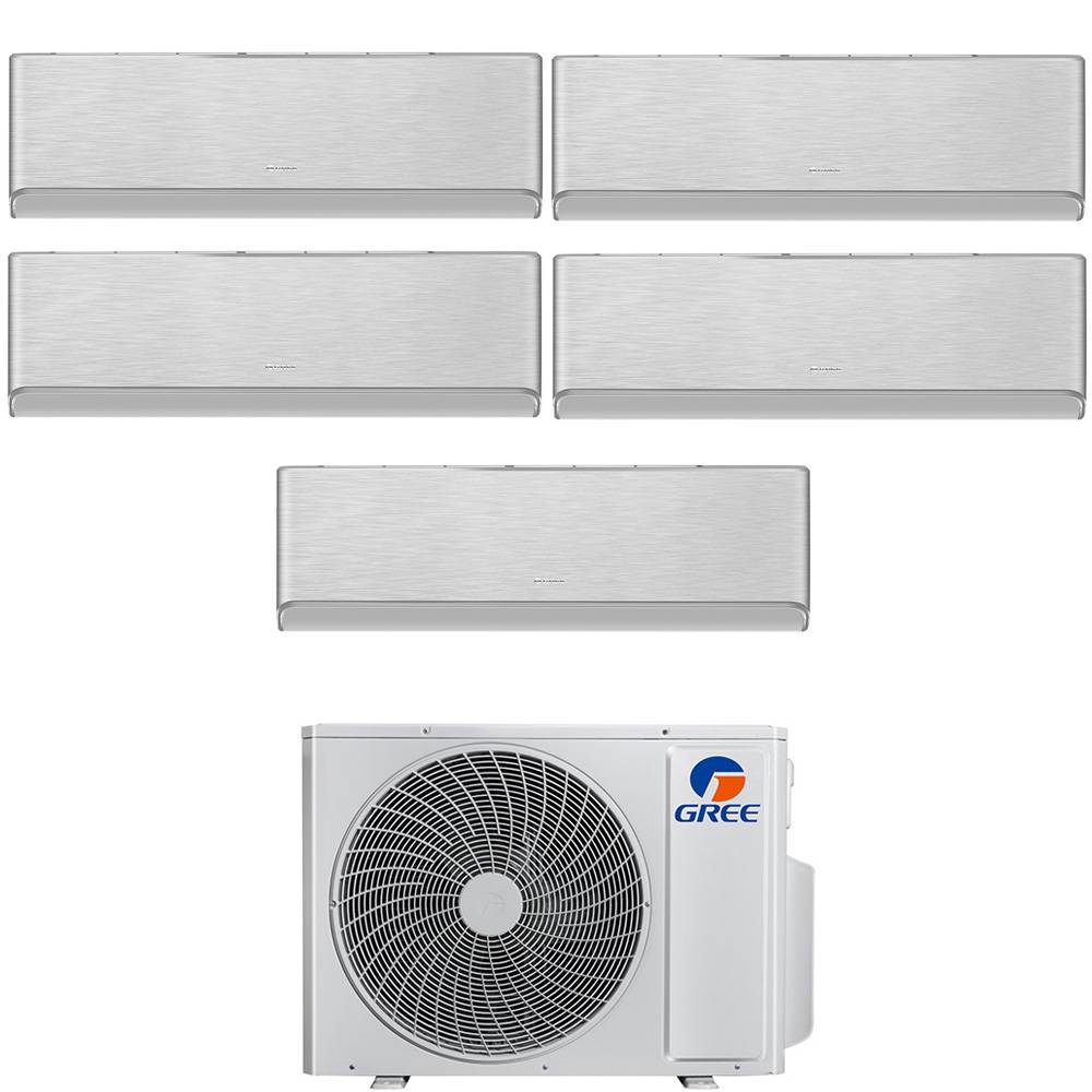 Condizionatore penta split con inverter da 9000+9000+9000+9000+9000 Gree Airy Silver Wifi in A++ con R32 GWHD(42)NK6OO