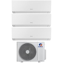 Condizionatore trial split con inverter da 9000+12000+12000 Gree Clivia White Wifi in A++ con R32 GWHD(24)NK6OO