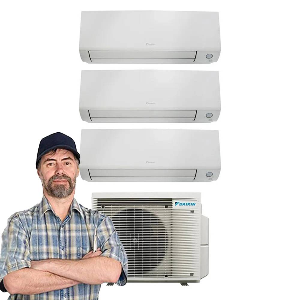 Condizionatore trial split Daikin Perfera all seasons 9000+9000+12000 btu WiFi inverter A+++ R32 3MXM52A con installazione