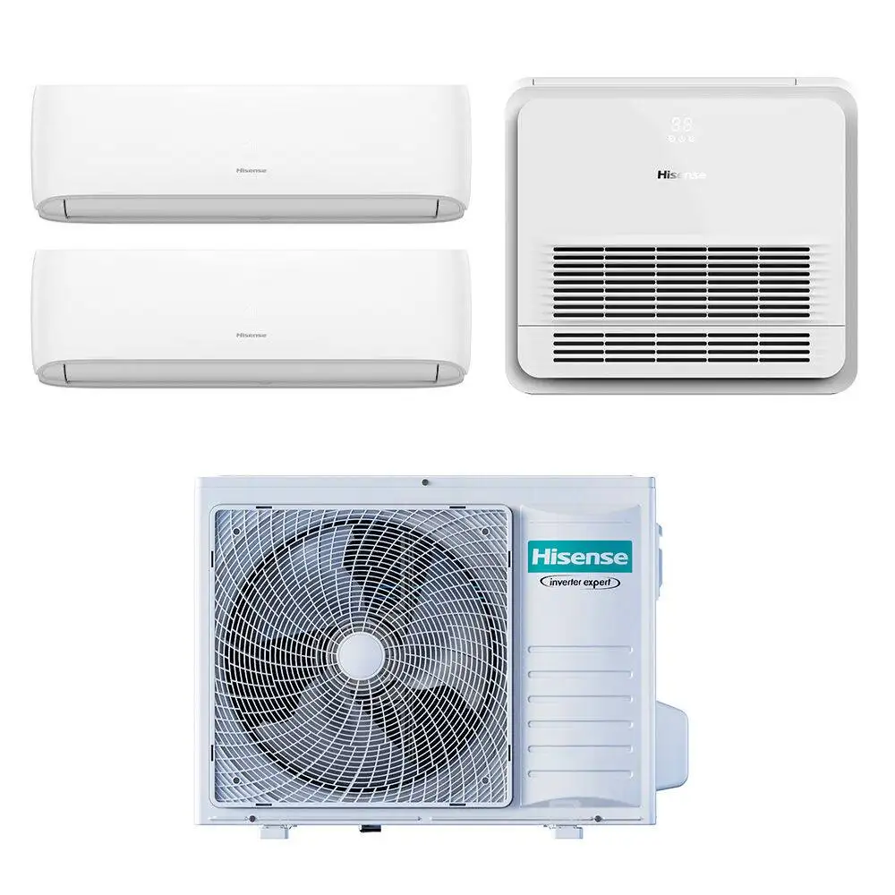 Climatizzatore Hisense Trial Split Inverter Hi Comfort Wifi con Console 12000+12000+18000 Btu A++ Inverter Gas R32 5AMW105U4RQC