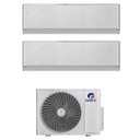 Condizionatore dual split con inverter da 9000+12000 Gree Airy Silver Wifi in A++ con R32 GWHD(21)NK6OO