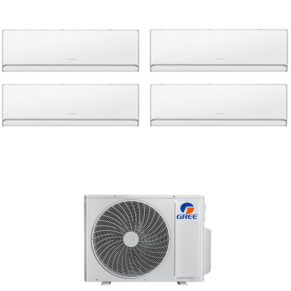 Condizionatore quadri split con inverter da 12000+12000+12000+12000 Gree Airy White Wifi in A++ con R32 GWHD(42)NK6OO