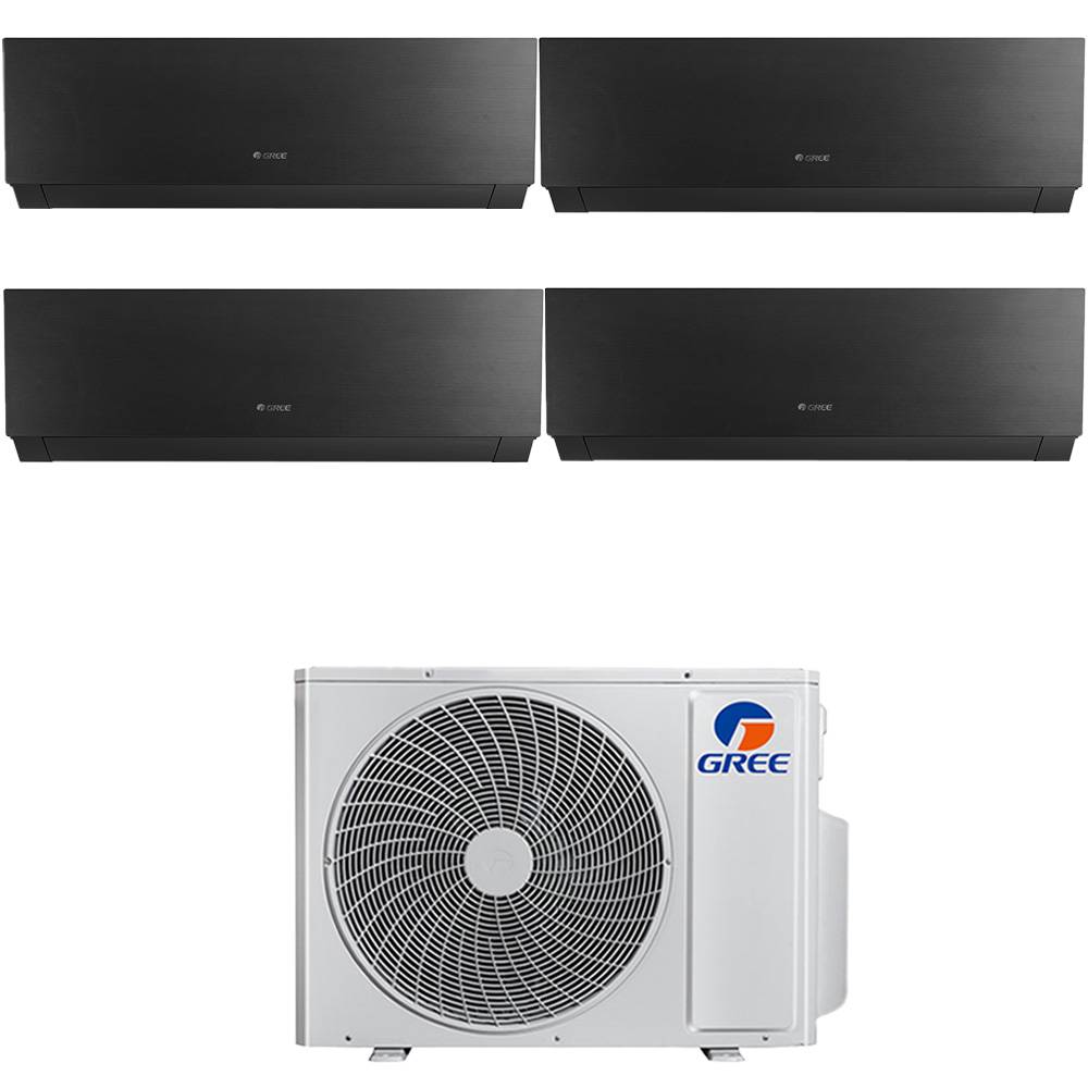 Condizionatore quadri split con inverter da 9000+9000+12000+12000 Gree Clivia Black Wifi in A++ con R32 GWHD(42)NK6OO