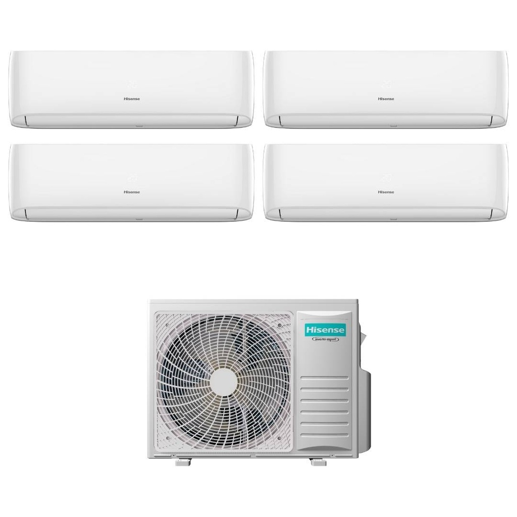 Climatizzatore Inverter Hisense Hi Comfort Wi-fi Quadri Split 7000+7000+12000+12000 Btu 4AMW81U4RJC R-32 A++