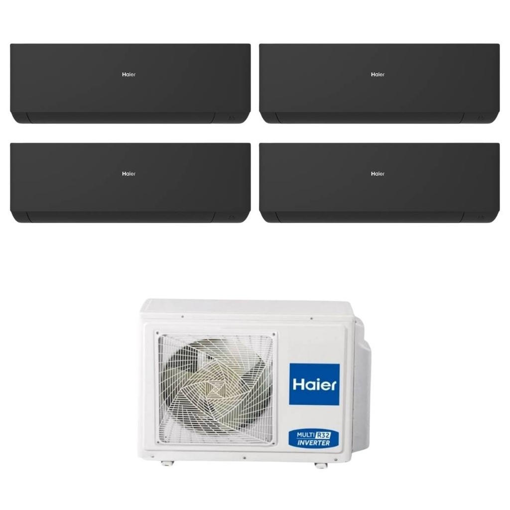 Climatizzatore quadri split Haier Expert Black Wifi 7000+7000+7000+18000 Btu inverter R32 A++ 4U75S2SR5FA