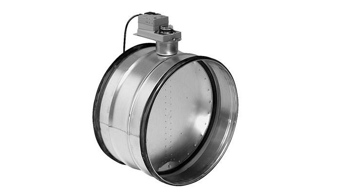 Plenum in poliuretano espanso a 4 zone con serrande motorizzate Lindab da 160 o 200 mm