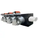 Plenum canalizzato con serrande motorizzate wifi a 4 zone, centralina e interfaccia Siemens con attacco laterale VMC