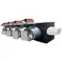 Plenum canalizzato con serrande motorizzate wifi a 5 zone, centralina e interfaccia Siemens con attacco laterale VMC