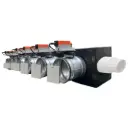 Plenum canalizzato con serrande motorizzate wifi a 7 zone, centralina e interfaccia Siemens con attacco laterale VMC