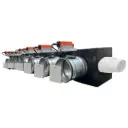 Plenum canalizzato con serrande motorizzate wifi a 8 zone, centralina e interfaccia Siemens con attacco laterale VMC