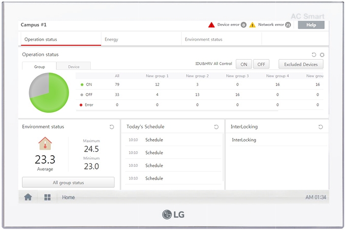 Comando centralizzato ACSmart V max 128 UI LG PACS5A000.ENCXLEU