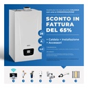 Baxi caldaia Compact Duotec E da 28 kW con accessori e installazione