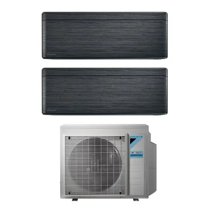 [daikin-stylish-nero-40-512] Condizionatore Daikin Stylish Blackwood Dual Split Inverter 5+12 5000+12000 Btu WiFi A+++ R32 2MXM40N