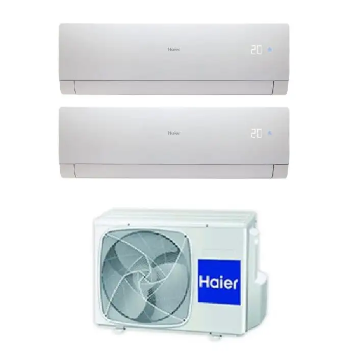 [haier-nebula-w-40-77] Condizionatore Haier Nebula Green White Dual Split Inverter 7+7 7000+7000 Btu A++ WiFi 2U40S2SC1FA
