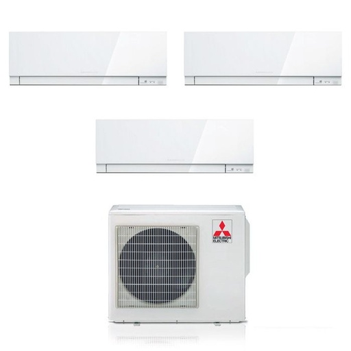 [mitsubishi-ef-w-54-7712] Climatizzatore Mitsubishi Trial Split Inverter 7+7+12 7000+7000+12000 Btu A++ Kirigamine Zen White MXZ-3E54VA
