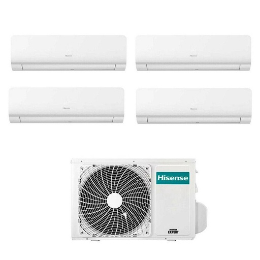 [hisense-newenergy-81-9999] Climatizzatore Hisense New Energy Wifi Quadri Split Inverter 9+9+9+9 Btu 4AMW81U4RJC A++ R32