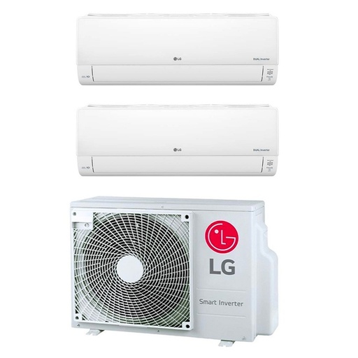 [lg-delux-uvnano-17-912] Climatizzatore dual split LG Deluxe da 9000+12000 btu inverter in R32 con UV nano, Ionizzatore e Wi-Fi ThinQ MU2R17 in A++