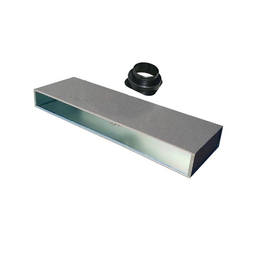 [tecnosystemi-plenum-isolato-2-feritoie-pwd300177] Plenum Tecnosystemi Isolato ingressi post/lat per diffusore lineare 2 feritoie L.1000 PWD300177