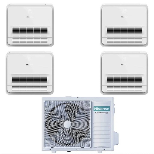 [hisense-akt-105-991212] Condizionatore con inverter quadri split Console Hisense AKT 9000+9000+12000+12000 Btu R32 in A++ 5AMW105U4RQC