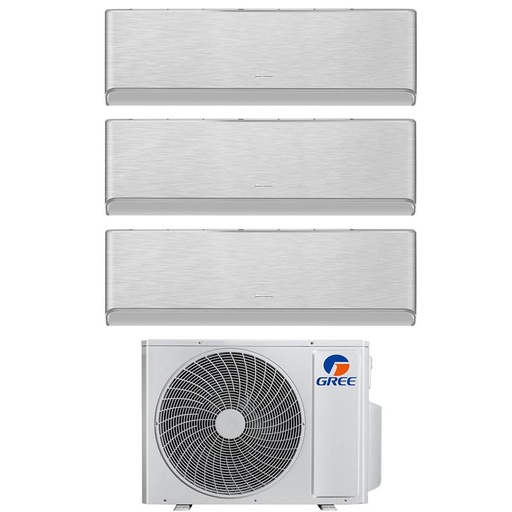 [gree-airy-silver-24-999] Condizionatore trial split con inverter da 9000+9000+9000 Gree Airy Silver Wifi in A++ con R32 GWHD(24)NK6OO