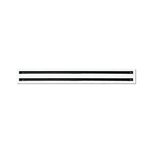 [feritoia-LS-B-021000] Diffusore Lineare a fessure a 2 Feritoie in Alluminio verniciato bianco L.1000 LS-B-021000