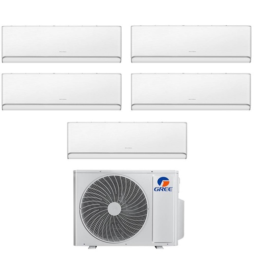 [gree-airy-white-42-999912] Condizionatore penta split con inverter da 9000+9000+9000+9000+12000 Gree Airy White Wifi in A++ con R32 GWHD(42)NK6OO