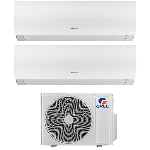 [gree-clivia-white-28-1212] Condizionatore dual split con inverter da 12000+12000 Gree Clivia White Wifi in A++ con R32 GWHD(28)NK6OO