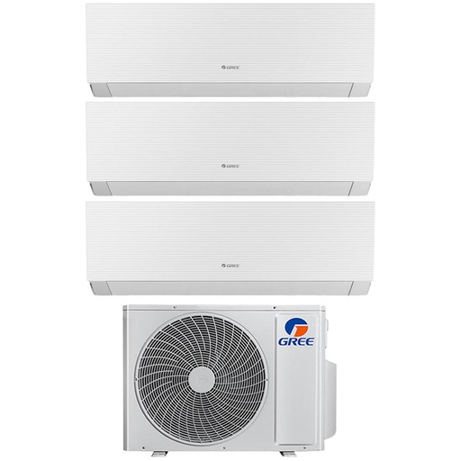 [gree-clivia-white-28-121212] Condizionatore trial split con inverter da 12000+12000+12000 Gree Clivia White Wifi in A++ con R32 GWHD(28)NK6OO