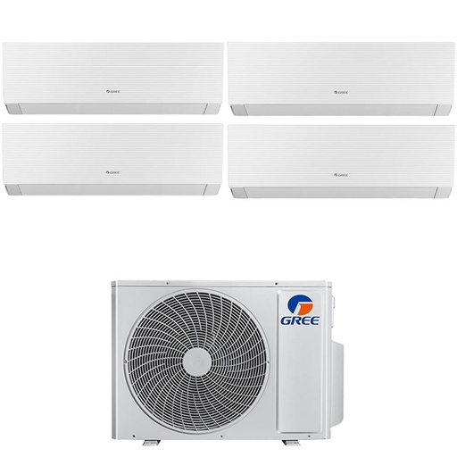 [gree-clivia-white-36-991212] Condizionatore quadri split con inverter da 9000+9000+12000+12000 Gree Clivia White Wifi in A++ con R32 GWHD(36)NK6OO
