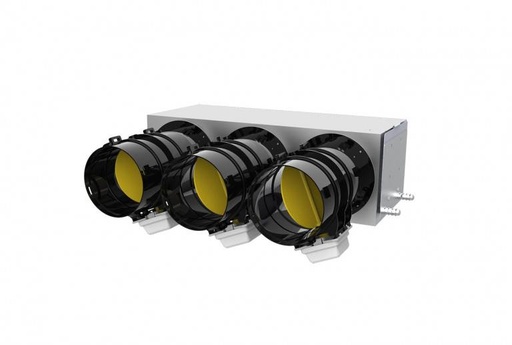 [Plenum-4-zone-GAD400401] Proair Pack Cab Silver 3L Plenum Coibentato con serrande motorizzate da 150 a 3 Zone Per Condizionatore Canalizzato