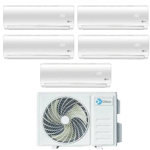 [diloc-FREEDOM500-99999] Climatizzatore Inverter Diloc Over penta split 9000+9000+9000+9000+9000 Btu FREEDOM500 R 32 A++ Wi-fi Opzionale