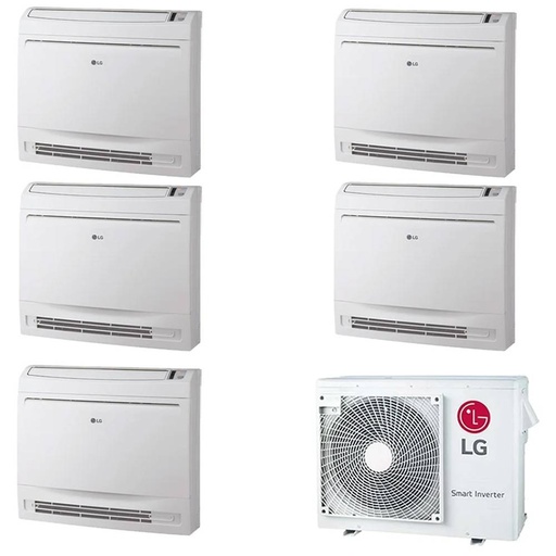[lg-console-30-99999] Climatizzatore a console LG penta split da 9000+9000+9000+9000+9000 btu UQ09F Wifi inverter R32 A++ MU5R30