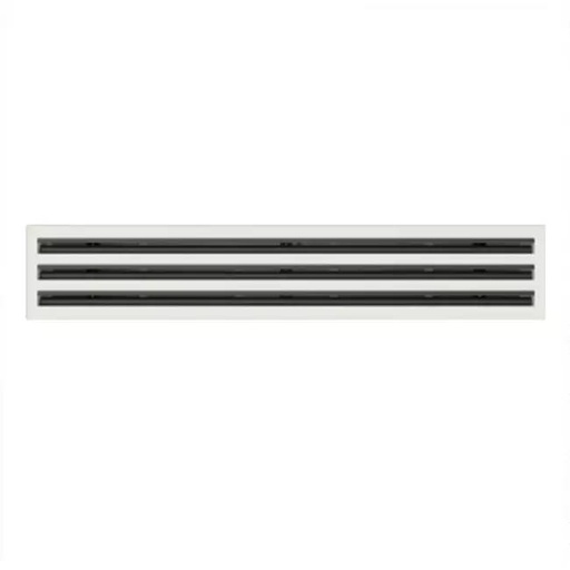 [feritoia-LS-B-03900] Diffusore Lineare a fessure a 3 Feritoie in Alluminio verniciato bianco L.800 LS-B-03900