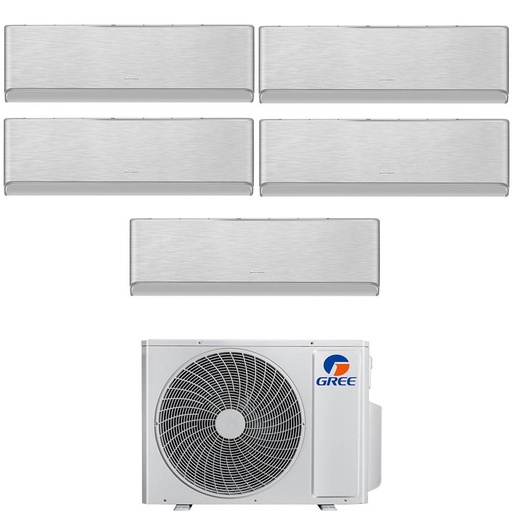 [gree-airy-silver-42-99999] Condizionatore penta split con inverter da 9000+9000+9000+9000+9000 Gree Airy Silver Wifi in A++ con R32 GWHD(42)NK6OO
