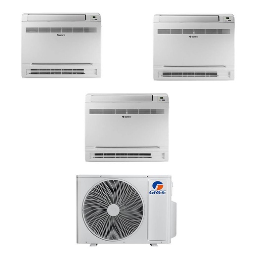 [gree-console-21-999] Climatizzatore Console Gree 9000+9000+9000 Btu Inverter GWHD(21)NK6OO wifi incluso in R32 A++